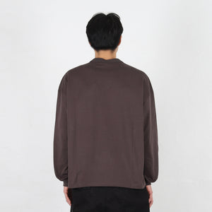 Cotton Jersey Brushed L/S T-Shirt - Mocha