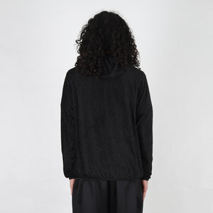 Reversible Poly Tricot Hoody - Black