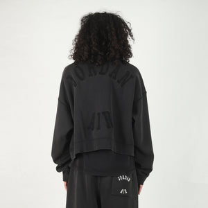 Jordan x IH Cropped Fleece Crew - Black