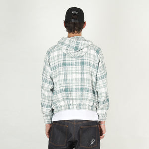 Heavy Check Zip Hoodie - Green