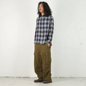 Beach Ombre Plaid Shirt - Black