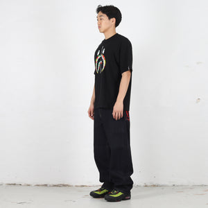 Sta Camo Shark Face Relaxed Fit T-Shirt - Black