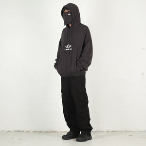 OG Logo Mask Hoodie - Washed Black