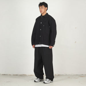Denim Garment Washed Jacket - Black
