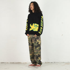 Lion Woven Sweater - Black