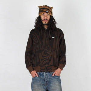 Thermal Bonded Zip Hood Woodprint
