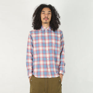 Beach Ombre Plaid Shirt - Blue