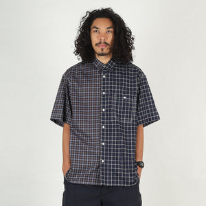 Cotton Check Shirt - Navy/Black