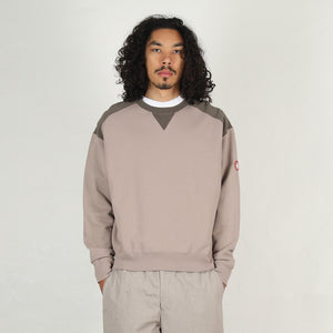 Panel Shoulder Crewneck - Beige