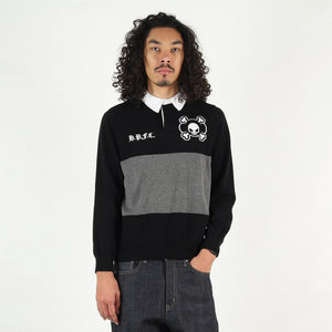 Game Over Knit Polo - Black/Grey