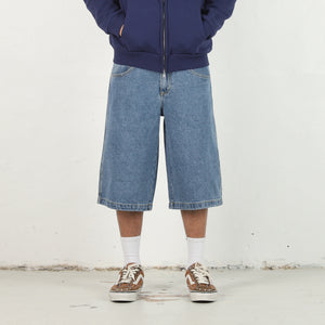Curve Denim Shorts - Washed Blue