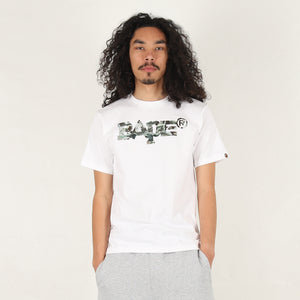 Hybrid Camo Mixed Logo T-Shirt - White