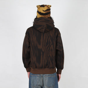 Thermal Bonded Zip Hood Woodprint