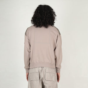 Panel Shoulder Crewneck - Beige