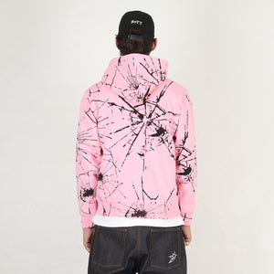 Shattered Zip Hoodie - Pink