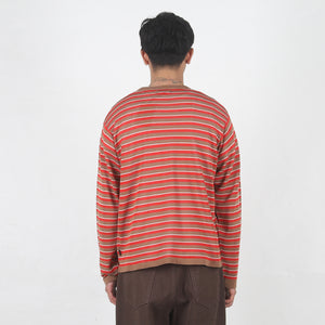 Lightweight Stripe Sweater - Red
