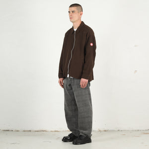 Welt Pockets Zip Shirt Jacket - Charcoal