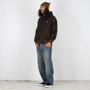 Thermal Bonded Zip Hood Woodprint