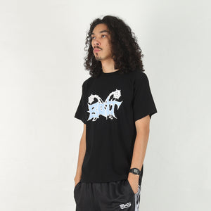 Piped Mesh Short - Black
