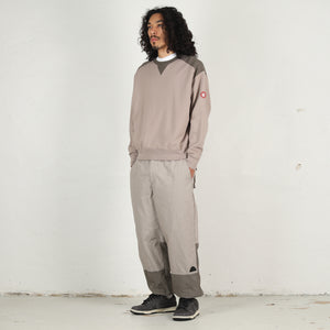 Panel Shoulder Crewneck - Beige