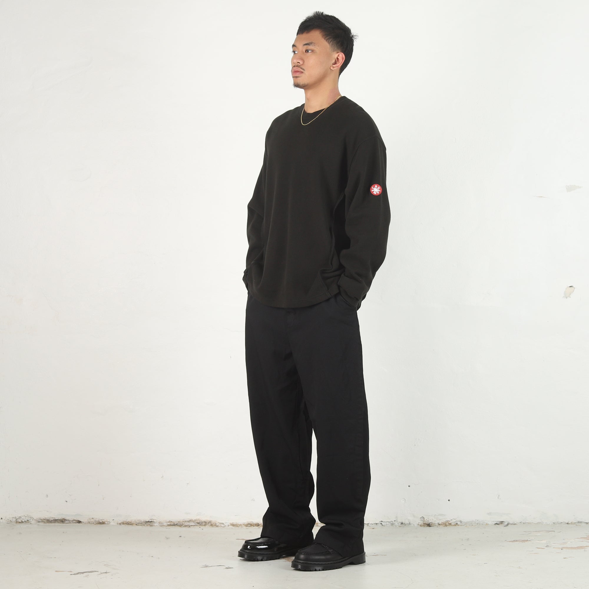 Side Seam DBL Knit LS - Black – Supply Store