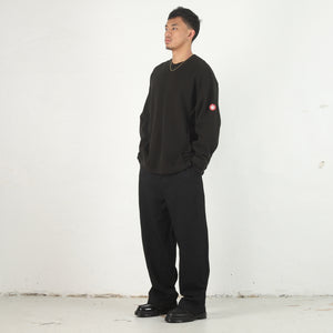 Side Seam DBL Knit LS - Black