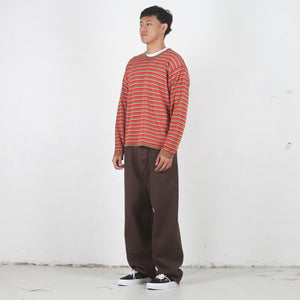 Lightweight Stripe Sweater - Red