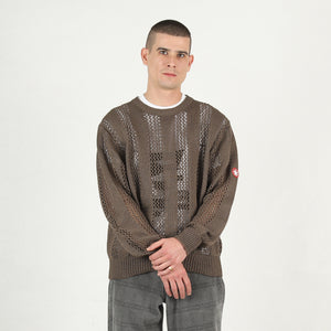 Cotton Wale Stripe Knit - Khaki