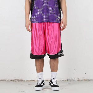 Reversible Court Short - Black/Fuchsia