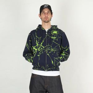 Shattered Zip Hoodie - Navy