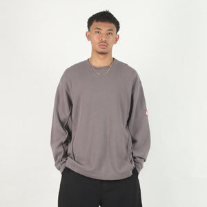 Side Seam DBL Knit LS - Khaki