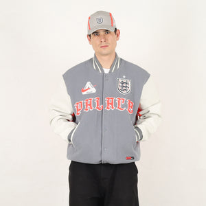 Nike x England x Palace Varsity Jacket - Pewter Grey