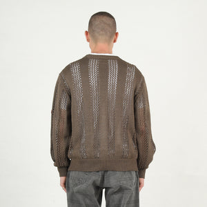 Cotton Wale Stripe Knit - Khaki