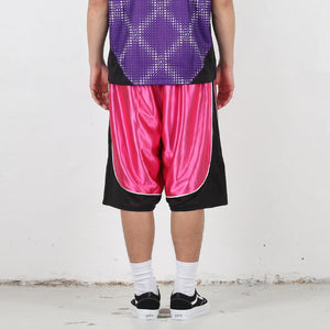 Reversible Court Short - Black/Fuchsia