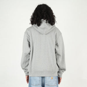 Hooded American Script Jacket - Grey Heather