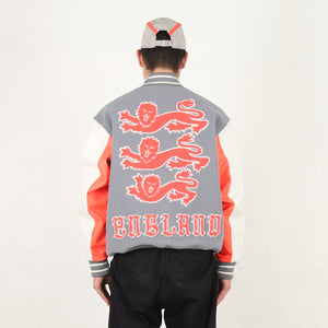 Nike x England x Palace Varsity Jacket - Pewter Grey