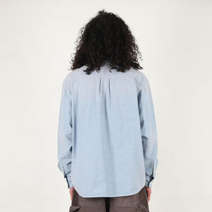 L/S Painter Shirt-Blue worn used, splatter
