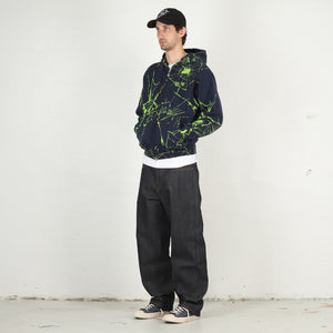 Shattered Zip Hoodie - Navy