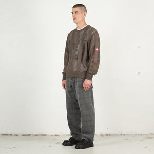 Cotton Wale Stripe Knit - Khaki