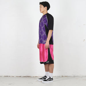 Reversible Court Short - Black/Fuchsia