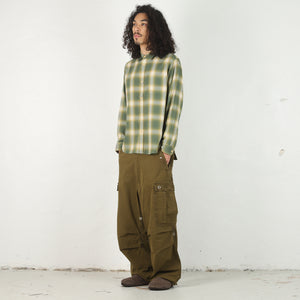 Beach Ombre Plaid Shirt - Green