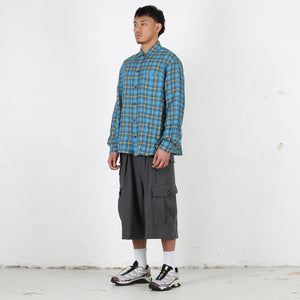 Sun Bleached Check Shirts - Blue