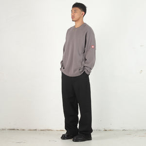 Side Seam DBL Knit LS - Khaki