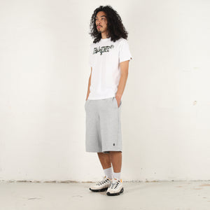 One Point Relaxed Fit Sweat Shorts - Grey