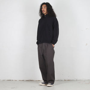Zip Fleece Mock Neck - Black