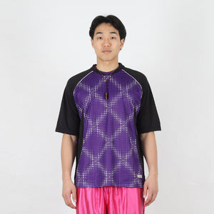 Cross Plaid T-Shirt - Purple/Black