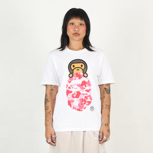 W' ABC Camo Milo On Ape Head - White