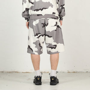 Camo Sweat Short - Grey