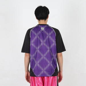 Cross Plaid T-Shirt - Purple/Black