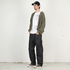 Knit Zip Hoodie - Olive